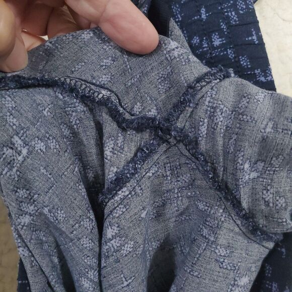 Old Navy Blue Rayon Pants Women's Medium Casual Pull On Drawstring Tapered - Picture 7 of 14